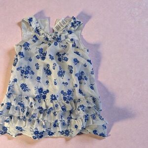 Floral Sleeveless Dress with Ruffle Hem